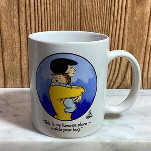 Vintage Family Circus White Mug with Illustrated Design